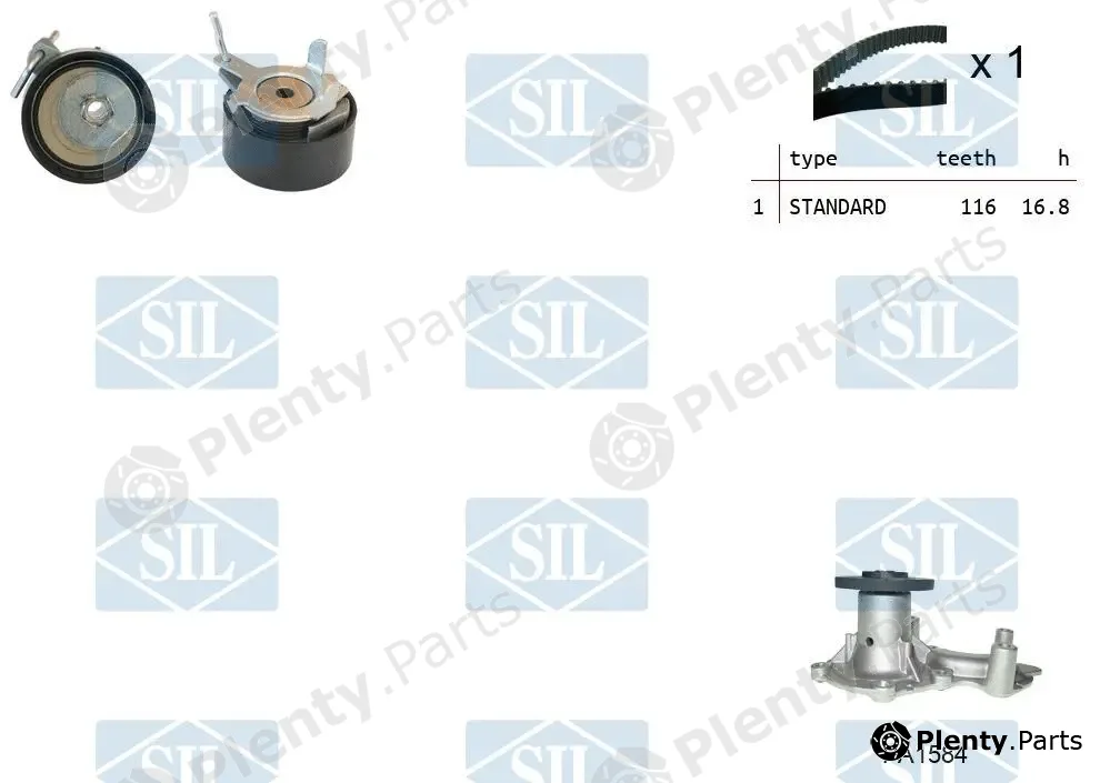 Saleri SIL K3PA1584 — Water Pump & Timing Belt Kit