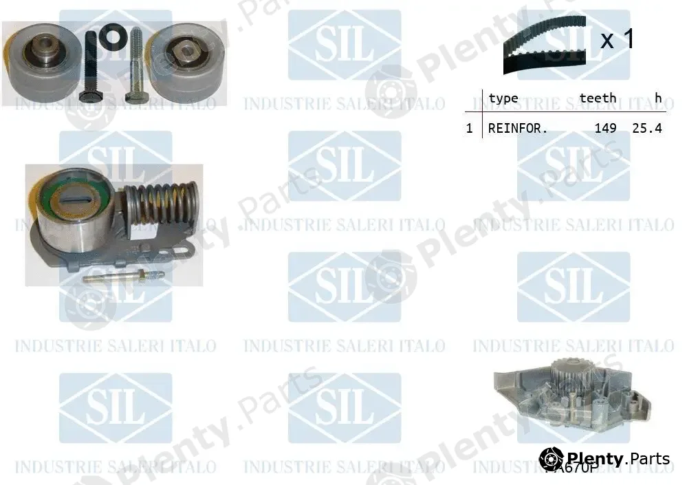 Saleri SIL K1PA670P — Water Pump & Timing Belt Kit