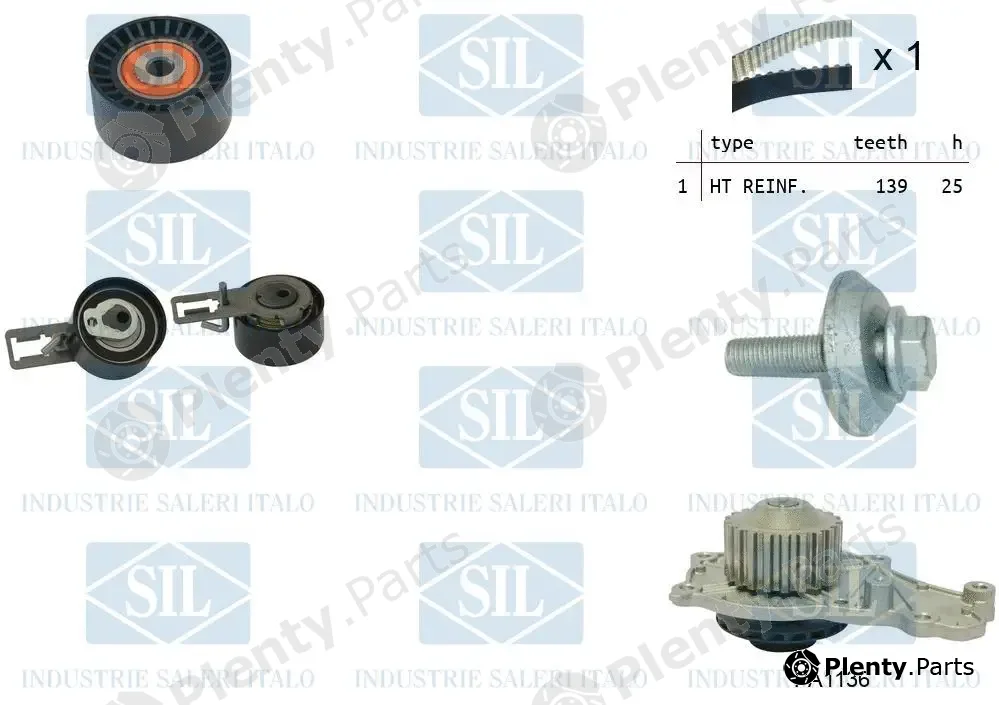 Saleri SIL K3PA1136AL — Water Pump & Timing Belt Kit
