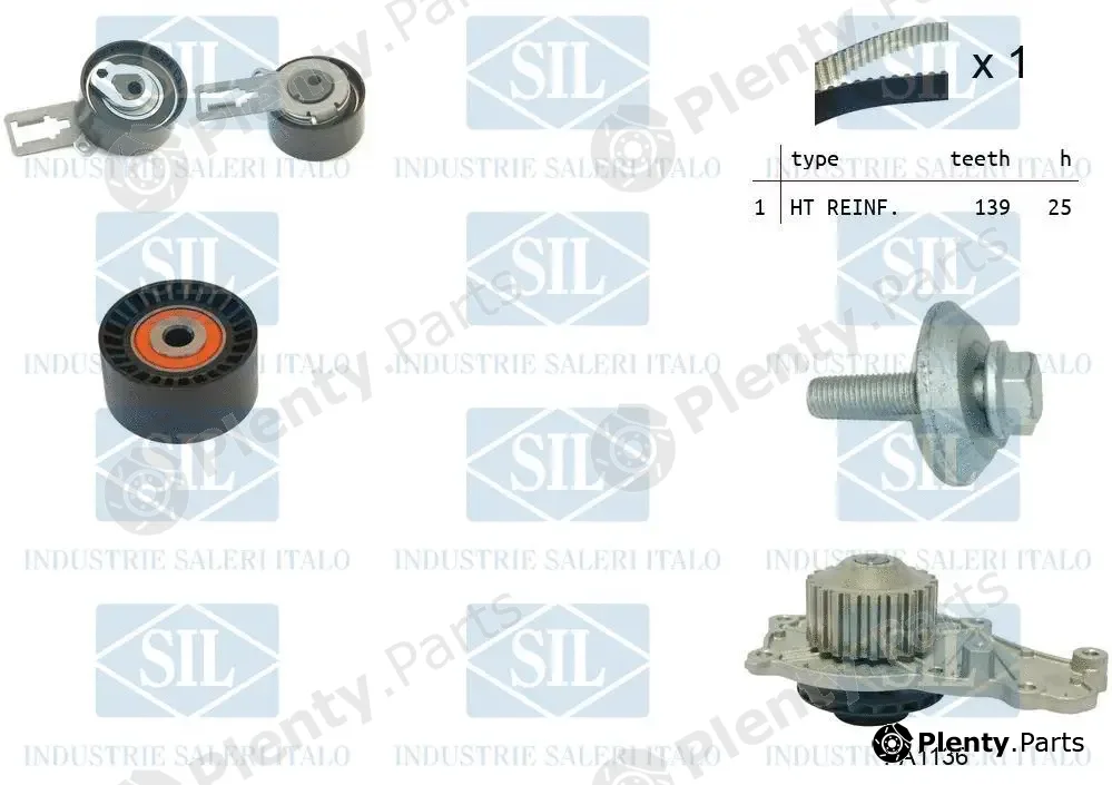 Saleri SIL K2PA1136AL — Water Pump & Timing Belt Kit