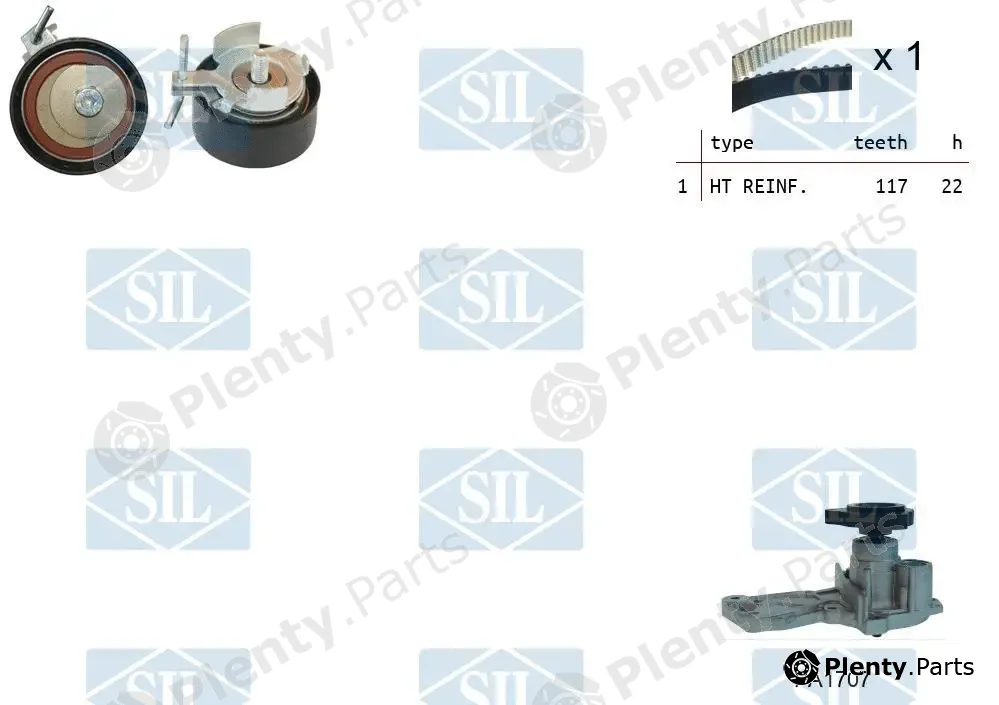 Saleri SIL K1PA1707 — Water Pump & Timing Belt Kit