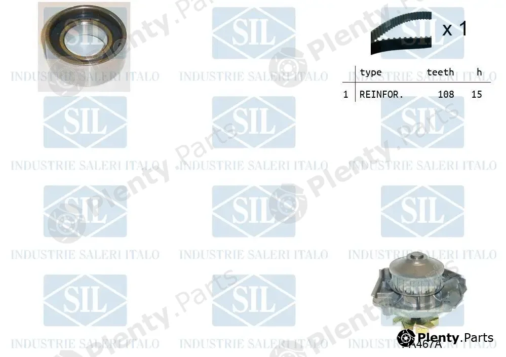 Saleri SIL K2PA467A — Water Pump & Timing Belt Kit