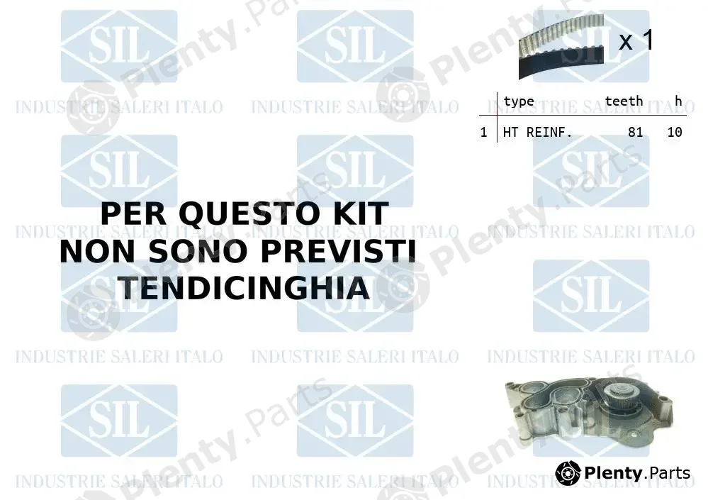 Saleri SIL K1PA1545 — Water Pump & Timing Belt Kit