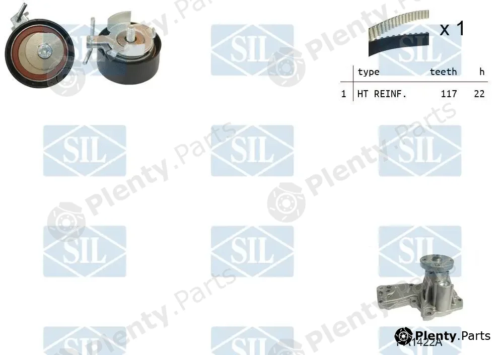 Saleri SIL K3PA1422A — Water Pump & Timing Belt Kit