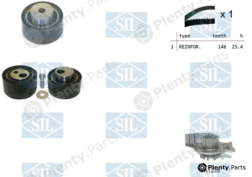 Saleri SIL K3PA1235 — Water Pump & Timing Belt Kit