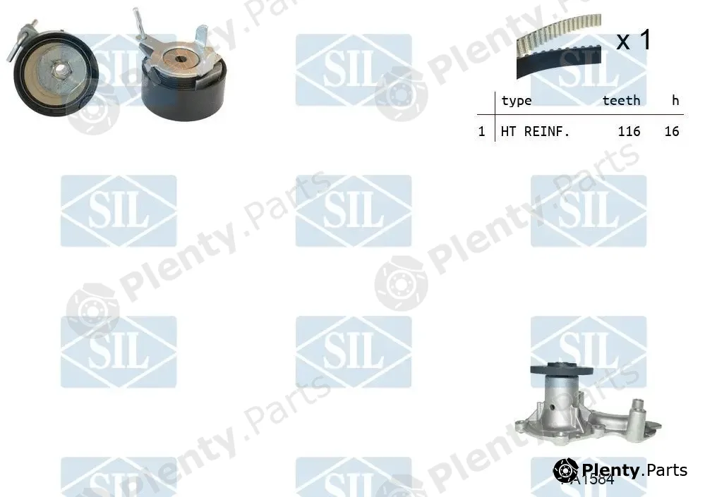Saleri SIL K1PA1584 — Water Pump & Timing Belt Kit