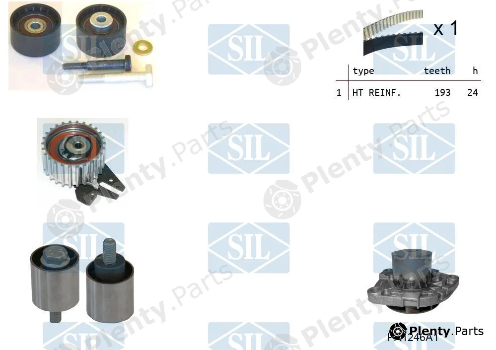 Saleri SIL K7PA1246A1 — Water Pump & Timing Belt Kit