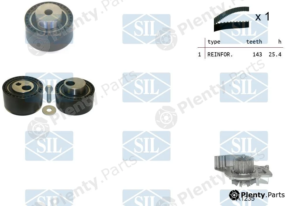 Saleri SIL K2PA1235 — Water Pump & Timing Belt Kit