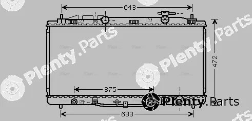 Ava Quality Cooling TO2473 — Radiator, engine cooling