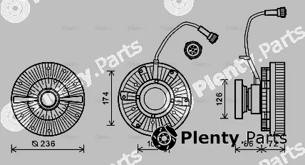 AVA Quality Cooling REC102 — Clutch, radiator fan