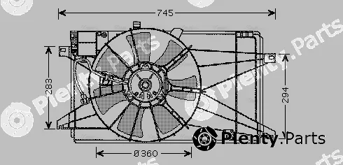 AVA Quality Cooling MZ7539 — Fan, engine cooling