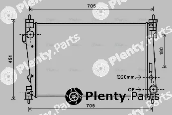 Ava Quality Cooling AL2123 — Radiator, engine cooling