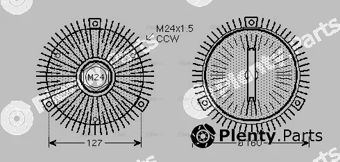 Ava Quality Cooling AIC286 — Clutch, radiator fan