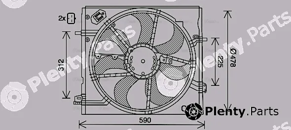 AVA Quality Cooling DN7536 — Fan, engine cooling