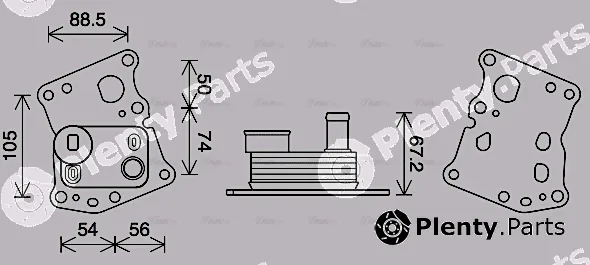 Ava Quality Cooling MS3701 — Oil Cooler, engine oil