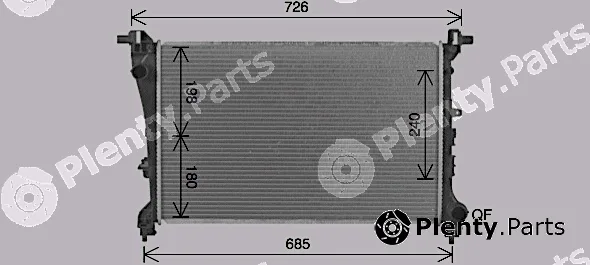 AVA Quality Cooling FT2472 — Radiator, engine cooling