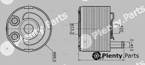 Ava Quality Cooling DN3483 — Oil Cooler, engine oil