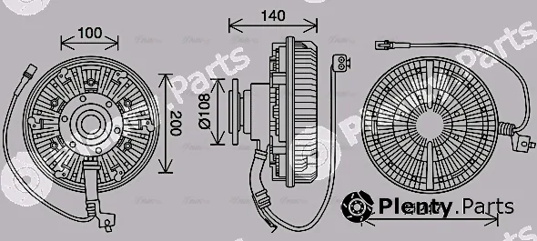 Ava Quality Cooling MNC093 — Clutch, radiator fan