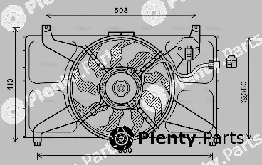 Ava Quality Cooling HY7537 — Fan, engine cooling