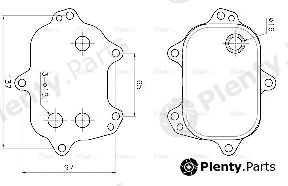 Ava Quality Cooling AI3456 — Oil Cooler, engine oil