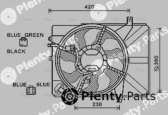 Ava Quality Cooling HY7548 — Fan, engine cooling