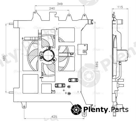 Ava Quality Cooling RT7687 — Fan, engine cooling