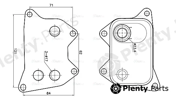 Ava Quality Cooling VN3439 — Oil Cooler, engine oil