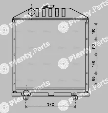 Ava Quality Cooling FT2425 — Radiator, engine cooling