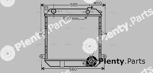AVA Quality Cooling DN2233 — Radiator, engine cooling