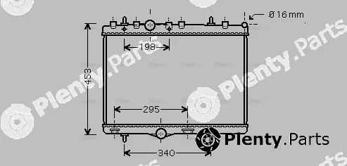 Ava Quality Cooling PE2255 — Radiator, engine cooling