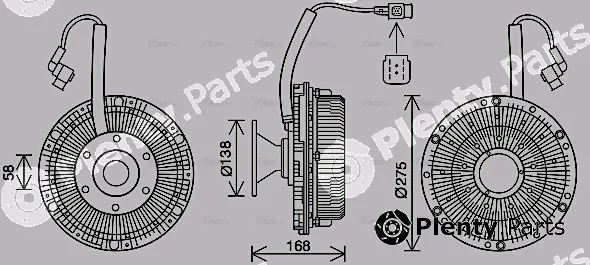 Ava Quality Cooling DFC074 — Clutch, radiator fan