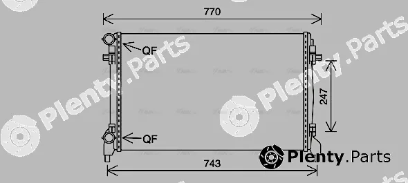 Ava Quality Cooling VN2402 — Radiator, engine cooling