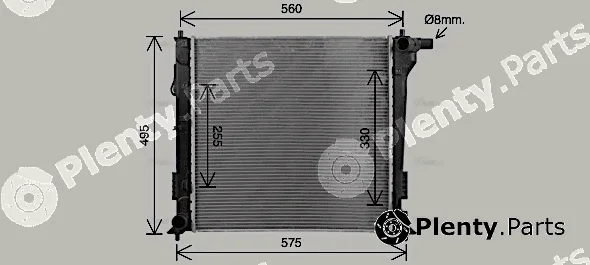Ava Quality Cooling HY2597 — Radiator, engine cooling
