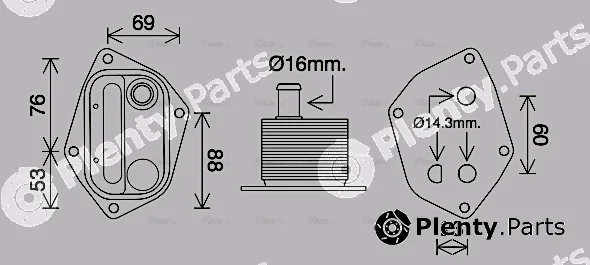 Ava Quality Cooling HY3459 — Oil Cooler, engine oil