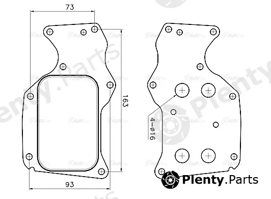 Ava Quality Cooling BW3629 — Oil Cooler, engine oil