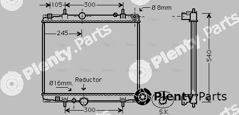 AVA Quality Cooling PEA2276 — Radiator, engine cooling
