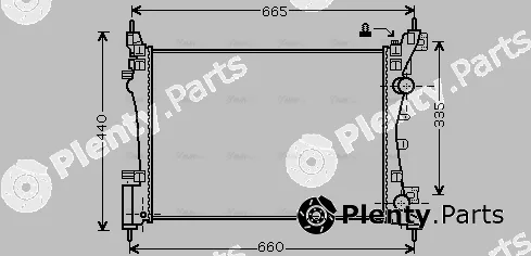 AVA Quality Cooling OLA2408 — Radiator, engine cooling
