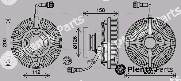 Ava Quality Cooling VLC093 — Clutch, radiator fan