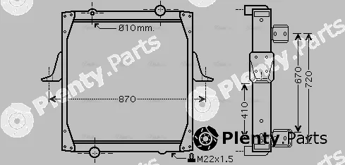AVA Quality Cooling RE2068 — Radiator, engine cooling