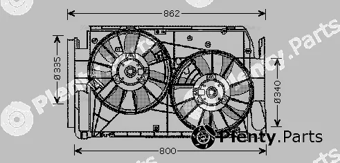 Ava Quality Cooling TO7551 — Fan, engine cooling