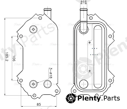 Ava Quality Cooling TO3792 — Oil Cooler, engine oil