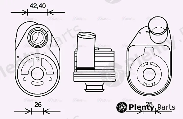 Ava Quality Cooling IV3136 — Oil Cooler, engine oil