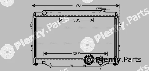 AVA Quality Cooling TO2377 — Radiator, engine cooling