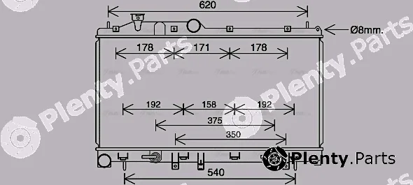 Ava Quality Cooling SU2114 — Radiator, engine cooling