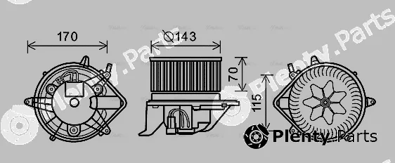 Ava Quality Cooling BW8458 — Interior Blower