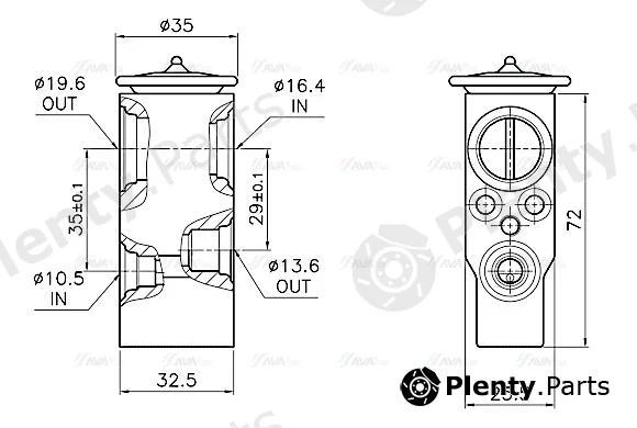 Ava Quality Cooling CN1340 — Expansion Valve, air conditioning
