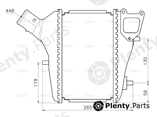 Ava Quality Cooling HD4335 — Charge Air Cooler