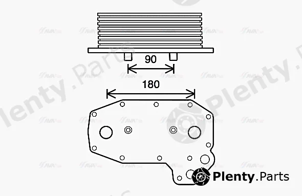 Ava Quality Cooling ME3291 — Oil Cooler, engine oil