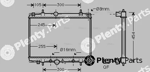Ava Quality Cooling PEA2201 — Radiator, engine cooling