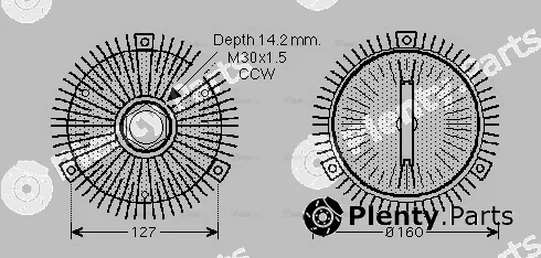 Ava Quality Cooling MSC407 — Clutch, radiator fan